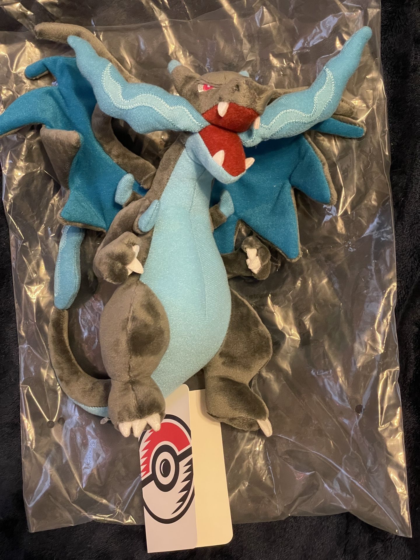 Mega Charizard X Pokemon Center Plush Toy Doll Authentic 14”