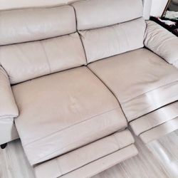 SUPER SALE! - Comfortable Leather Reclinable Macy’s Sofa