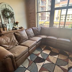 Brown Sectional Couch With Recliners
