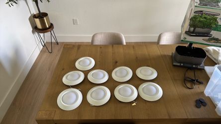 Lot of 9 flush mount led lights  6 inch white