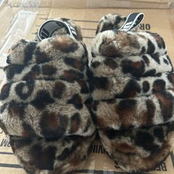 Cheetah Leopard Ugg Slippers Size 7