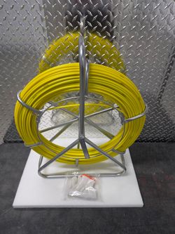 Fish Tape Fiberglass, 500FT, 1/4in, Duct Rodder Fish Tape Wire Puller, Electrical or Low Voltage Cabling