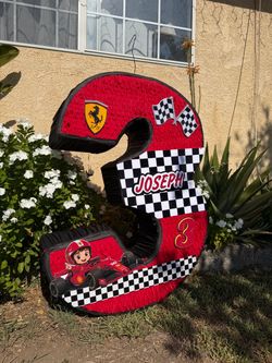 Ferrari race car number three pinata numero uno