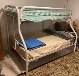 Bunk beds with mattresses