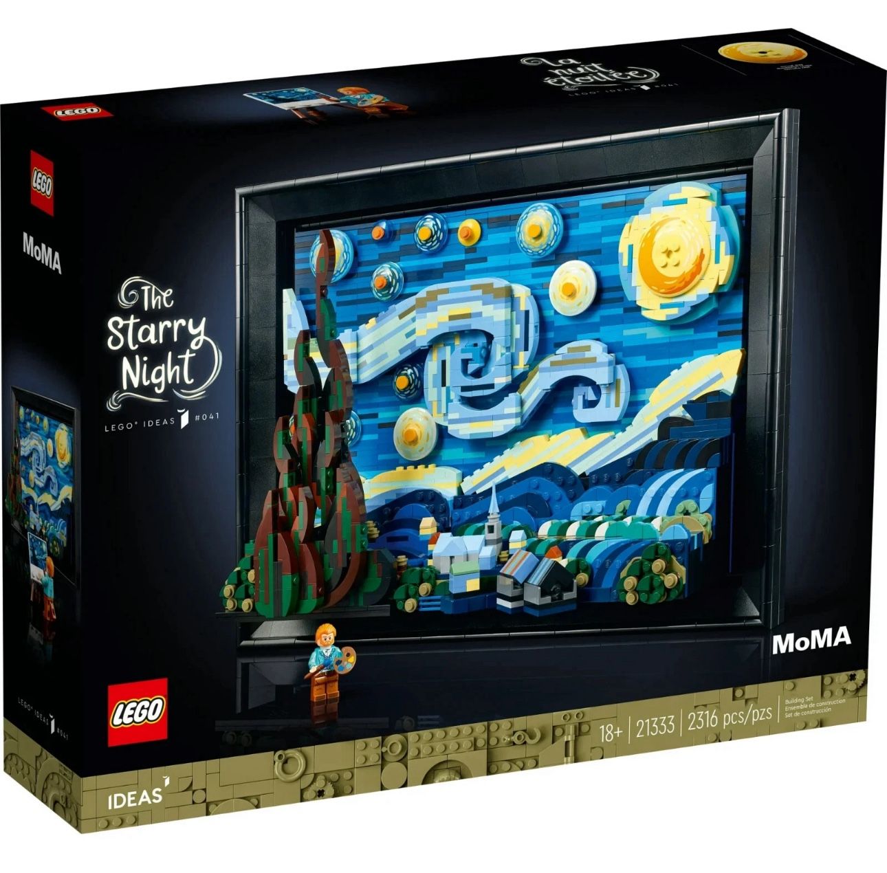 LEGO Ideas Vincent Van Gogh the Starry Night - 3D Puzzle Building Set for Adults