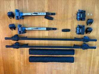 INNO Roof Rack + Locking Surfboard/ SUP Carrier - like new