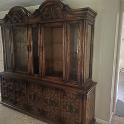 Display Case With Dresser Real Wood 