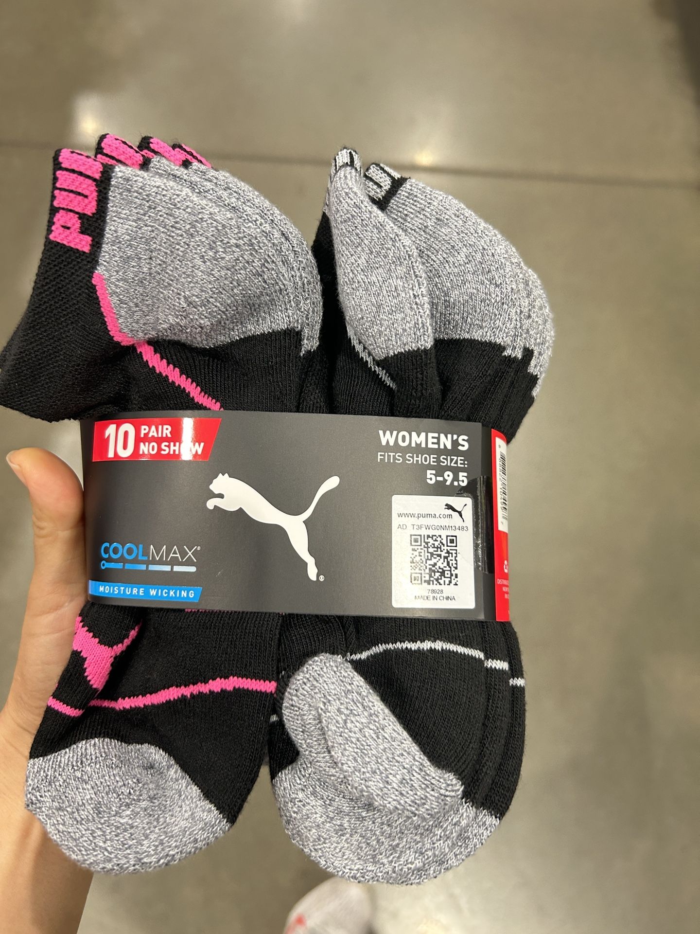 NWT Puma women’s no show socks 10 pairs