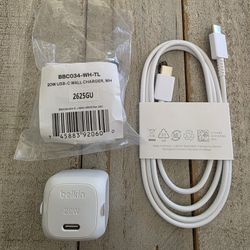 Belkin USB C 20W Charger Block - Compact Wall Charger and USB C to USB C Cable