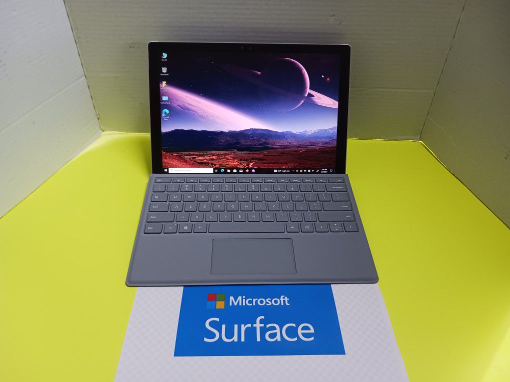 Microsoft Surface Pro Tablet With Microsoft Keyboard 2 Cameras +Bluetooth ×windows 10Pro 256gb Ssd