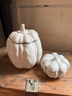 Threshold Ceramic Pumpkin Canister Set.