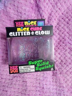 Needoh Nice Cube Glitter and Glow  - Purple