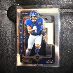 MALIK NABERS GIANTS SELECT NUMBERED ROOKIE PANINI NFL SPORTS CARD!