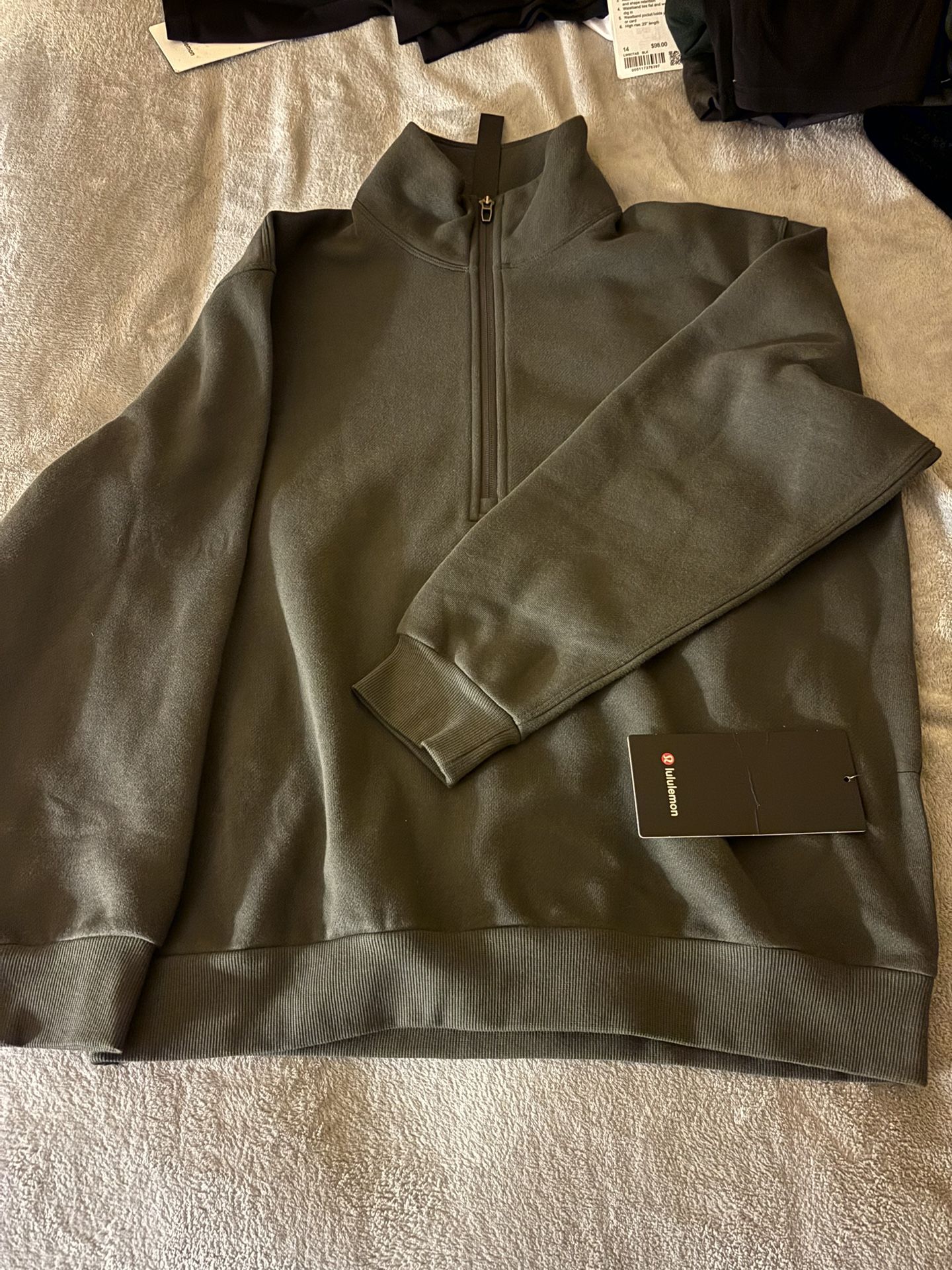 Green Halfway Zip up