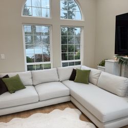 West Elm 2-Piece  Chaise Sectional Sofa | Delivery Available 