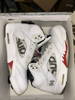 Supreme White Jordan 5 Used Size 8.5 $400