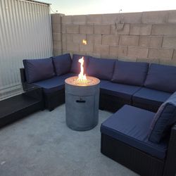Beautiful New Patio Set With Fire Pit