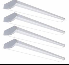 HYPERLITE 4FT 60W LED Wraparound Light, 6600lm Linkable 60W/50W/40W 5000K Led Shop Lights Surface Mounting, ETL,AC120V LED Ceiling Office Wrap Light f
