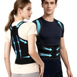 Posture Corrector size Large Back Brace Straightener with Adjustable Support, Relief for Neck/Shoulder/Back Pain, Scoliosis & Hunchback Correcti