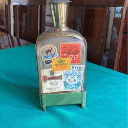 Vintage collectible 10 inch tall advertising barware battle music box
