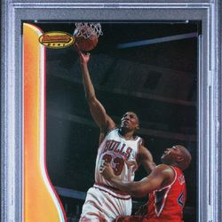 1996-97 Bowman’s Best #1 Scottie Pippen REFRACTOR Parallel - GRADED PSA 8 NM-MINT CONDITION 