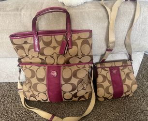 Coach laptop bag & matching messenger bag