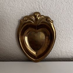 Brass Heart-shaped Tray 