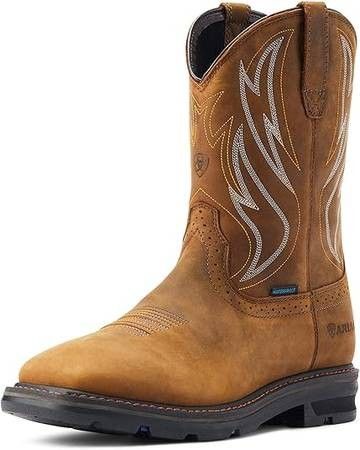 NEW Sz 12 Wide EE Work Boots Ariat Men Sierra Shock Shield Waterproof Soft Toe Boot