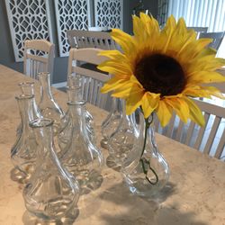 5 Glass Vases 