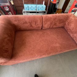 Teak Teddy Sofa Burnt Orange 