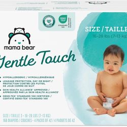 Mama Bear Gentle Touch Diapers, Hypoallergenic, Size 3, 168 Count
