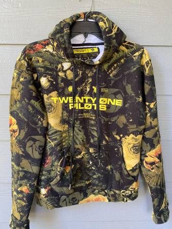 Twenty One Pilots Trench Concert Floral Camo Hoodie Jacket Mens Size S