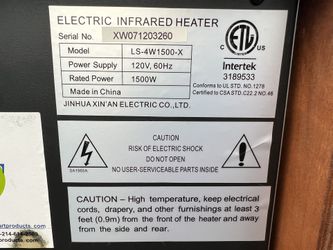 Infrared Electric Heater for Sale in Alta Loma, CA - OfferUp