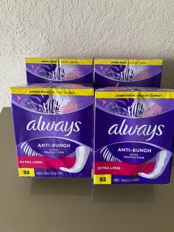 Always Anti-Bunch Xtra Protection Extra Long Liners 4-Pack