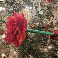 Satin Flower.  Fist Communion   Patty Favor  Pencil  Burn Flower 