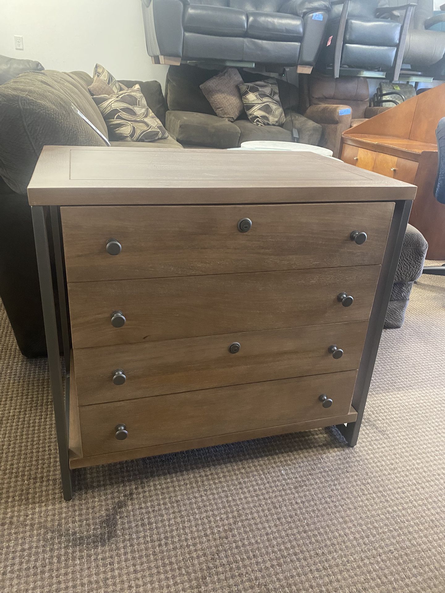 NEW 2 DRAWERS FILE CABINET WITH KEY