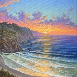 Ocean View Oil Painting Landscaping 