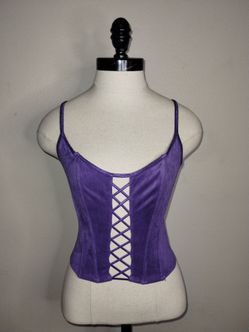 Frederick's of Hollywood Women's Purple Corset Top Bustier Lingerie Size Small