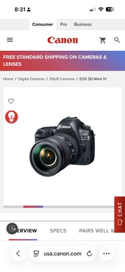 Brand New: Canon EOS 5D Mark IV Body – Unused!