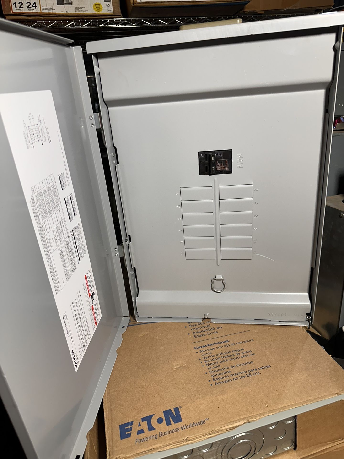 Siemens 100 Amp Main Breaker Electrical Sub Panel 12/24 Space Outdoor