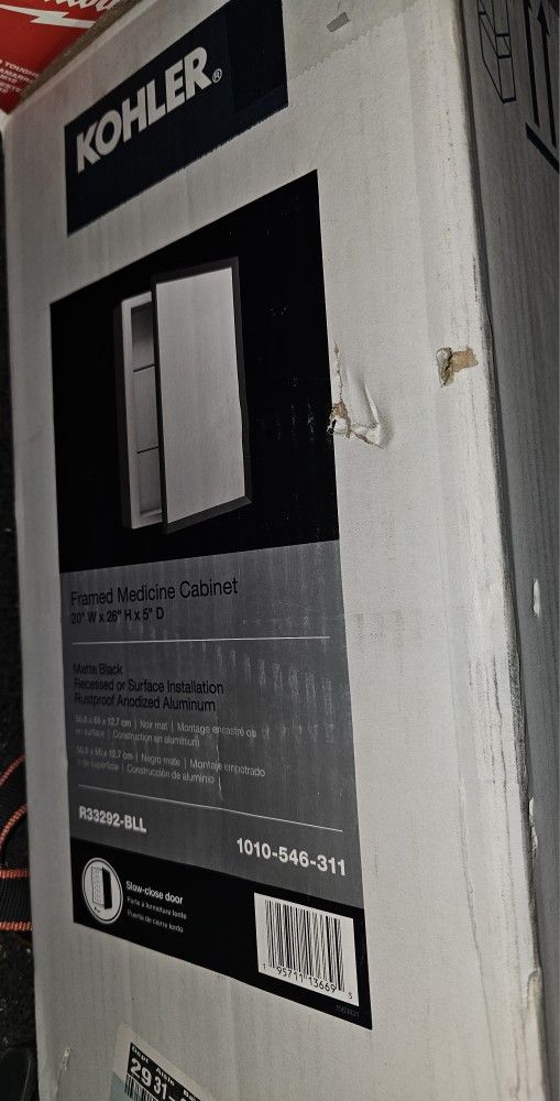 KOHLER
Embark 20 in. W x 26 in. H Rectangular Framed Medicine Cabinet with Mirror in Matte Black