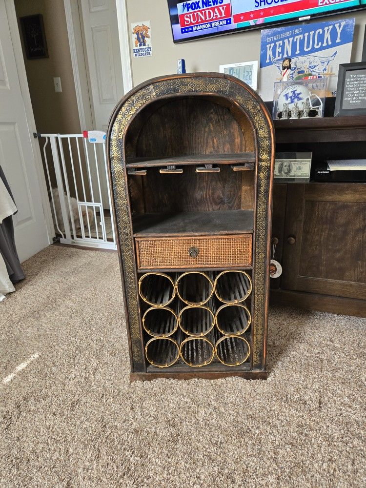 Vintage Bamboo Wine Rack Shelving Unit."CHECK OUT MY PAGE FOR MORE DEALS "