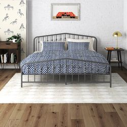 Novogratz Bushwick King Metal Platform Bed – Gray | $100