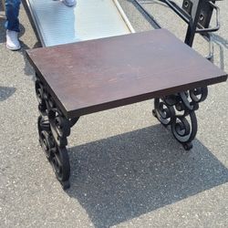 Bench Antique, Iron Bottom Solid Wood Top