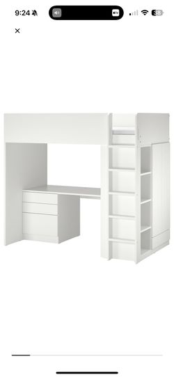 kids white Loft Bed Twin