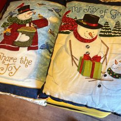 Two Handmade Couch Pillows For The Holidays 