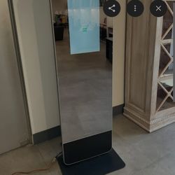 Full-Length Home Gym Mirror with Weights