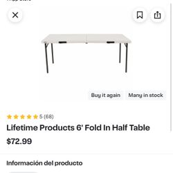 Fold In Half 6” Table