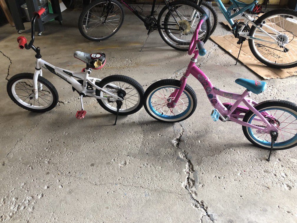 16 inch Star Wars & LOL Doll bikes