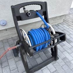 Mobile Garden Hose Cart And Hose 